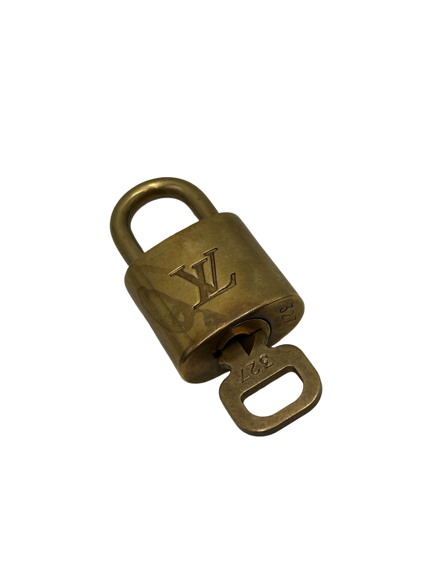 Louis Vuitton Padlock and Key Logo Metal, Gold, Metal, Charm