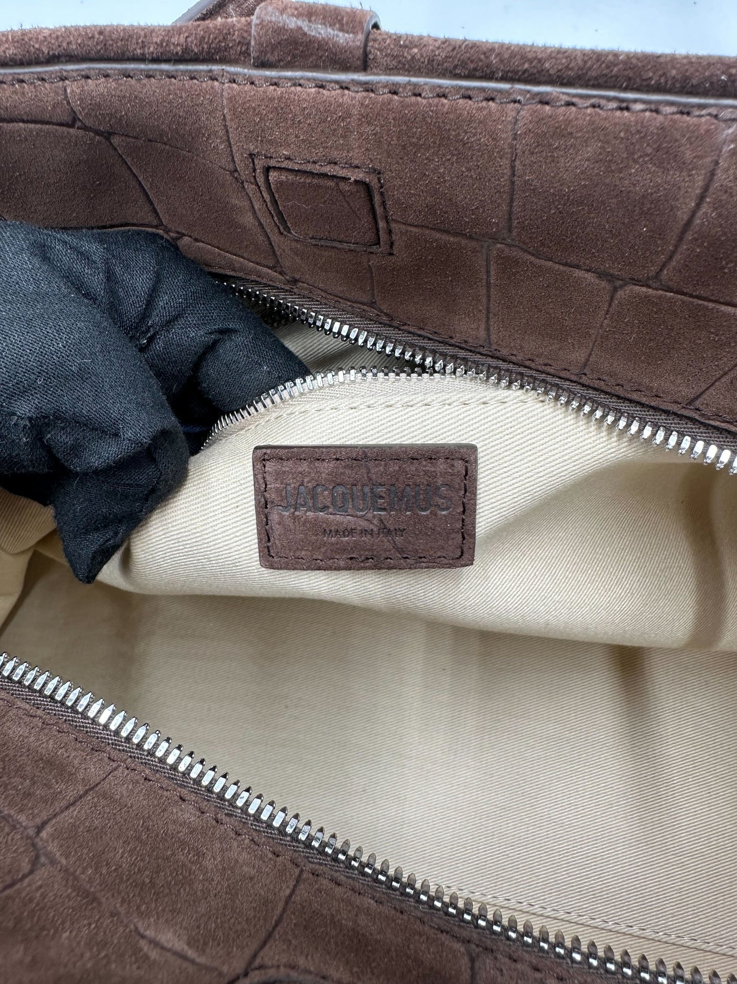 Jacquemus TURISMO Suede, BROWN, SUEDE, Handbag