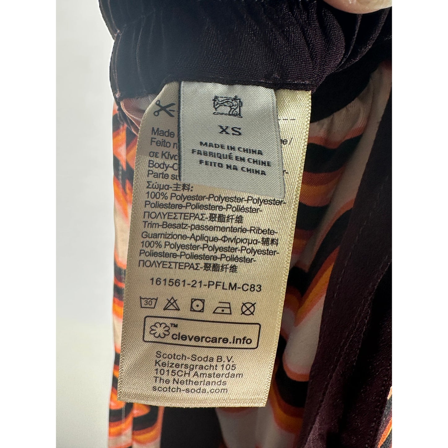 Scotch & Soda Abstract Print Wide Leg Pants
