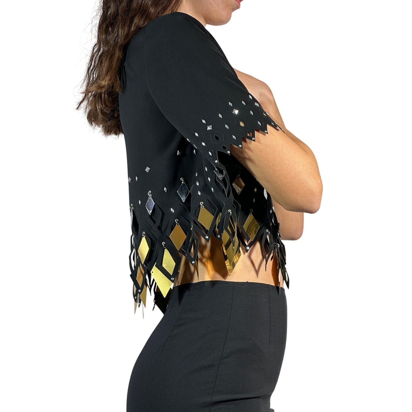 ΝΕΟ PACO RABANNE Crop Top με διακοσμητικά