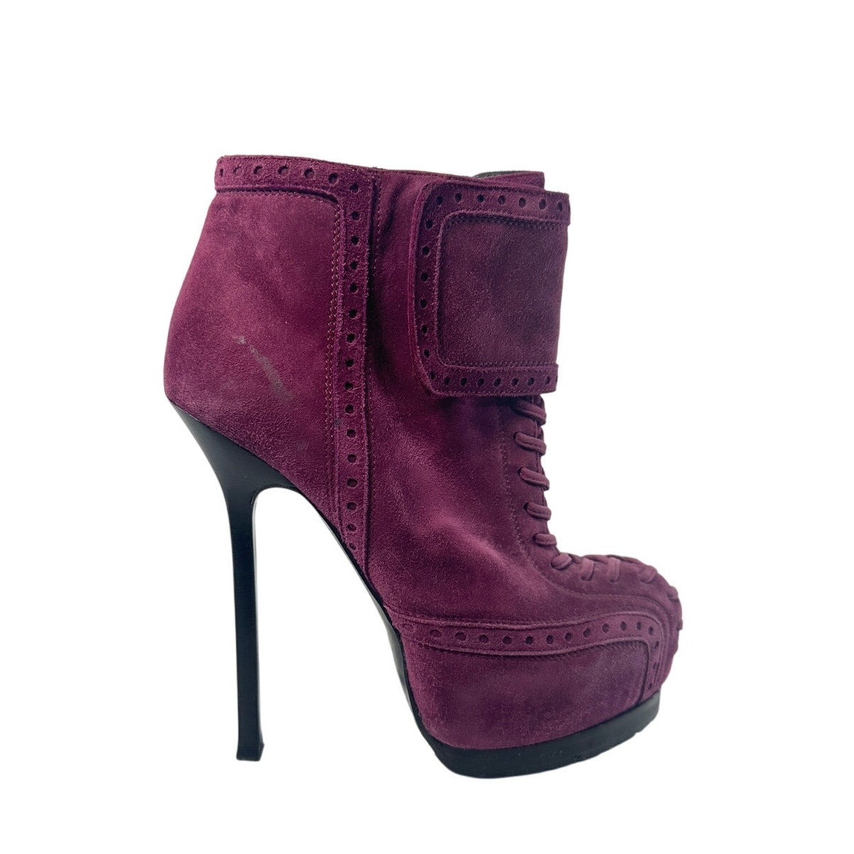 YVES SAINT LAURENT Lace Up Stiletto Boots
