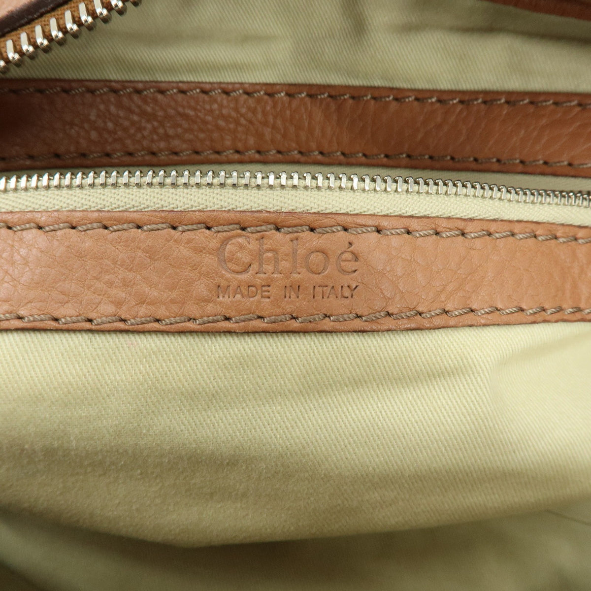 Chloe Paddington Leather, Brown, Leather, Tote Bag
