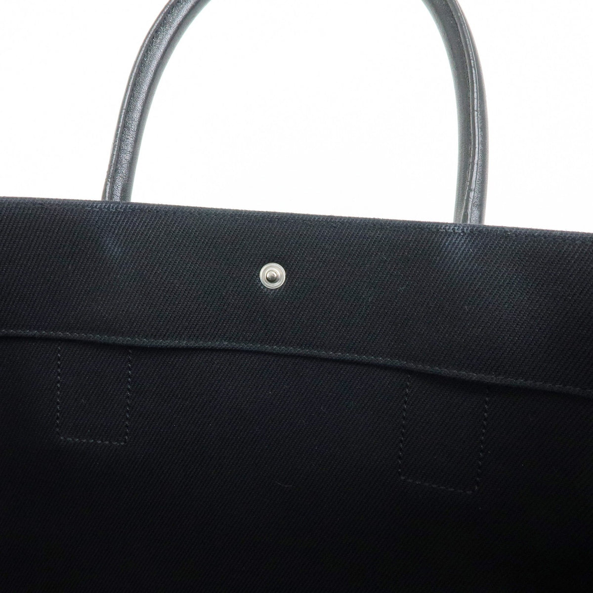 Saint Laurent Rive Gauche Shopper Canvas, Black, Canvas, Tote Bag
