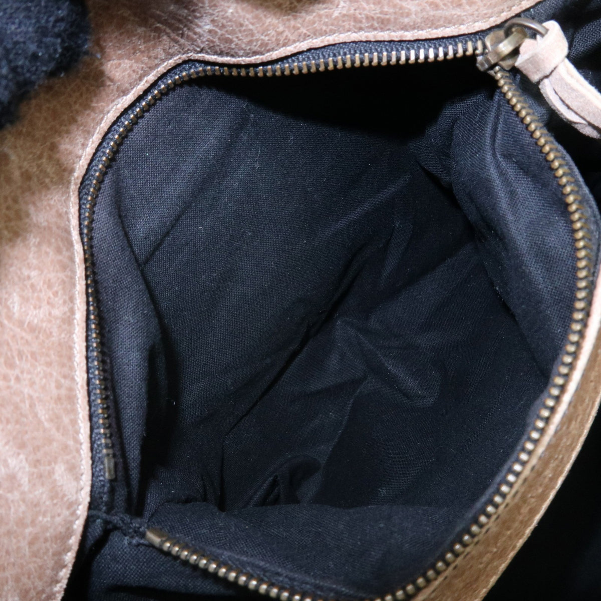 Balenciaga Classic Studs Folk Messenger Leather, Brown, Leather, Crossbody Bag