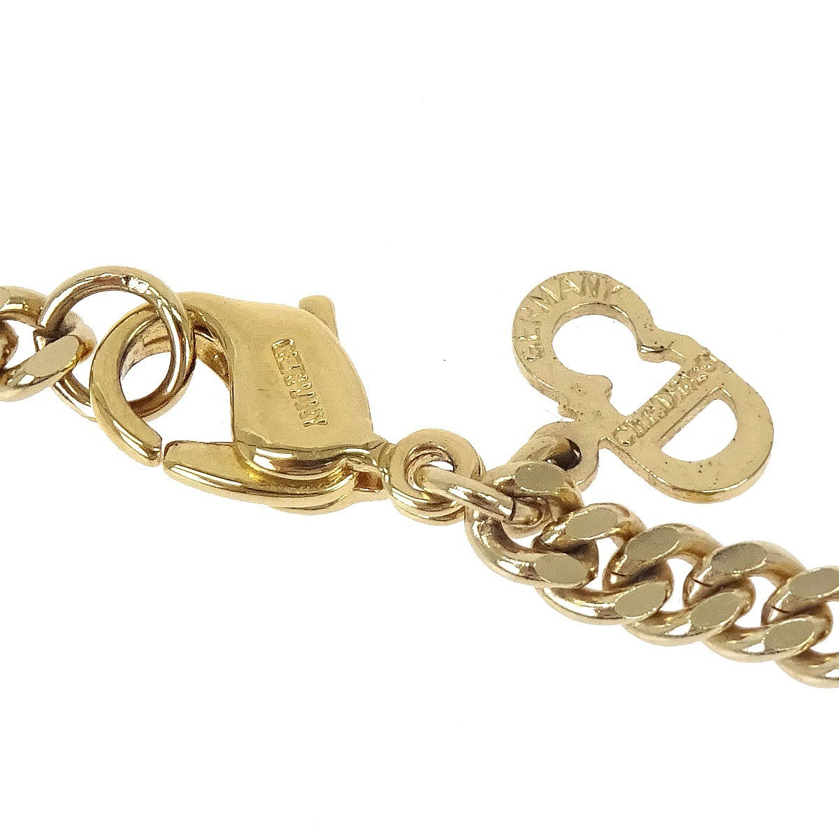 Christian Dior CD Chain Link Metal, Gold, Gold Plated, Necklace