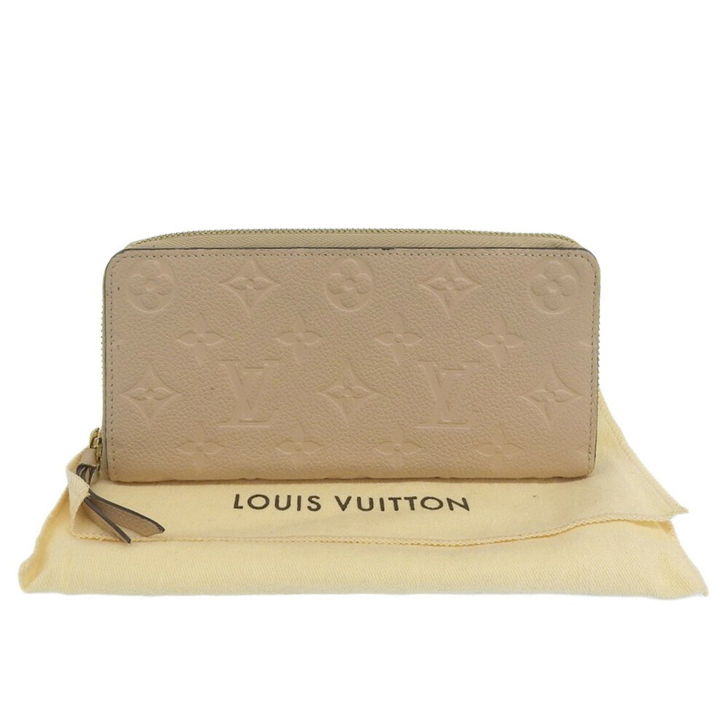 Louis Vuitton Portefeuille zippy, Beige, Canvas, wallet