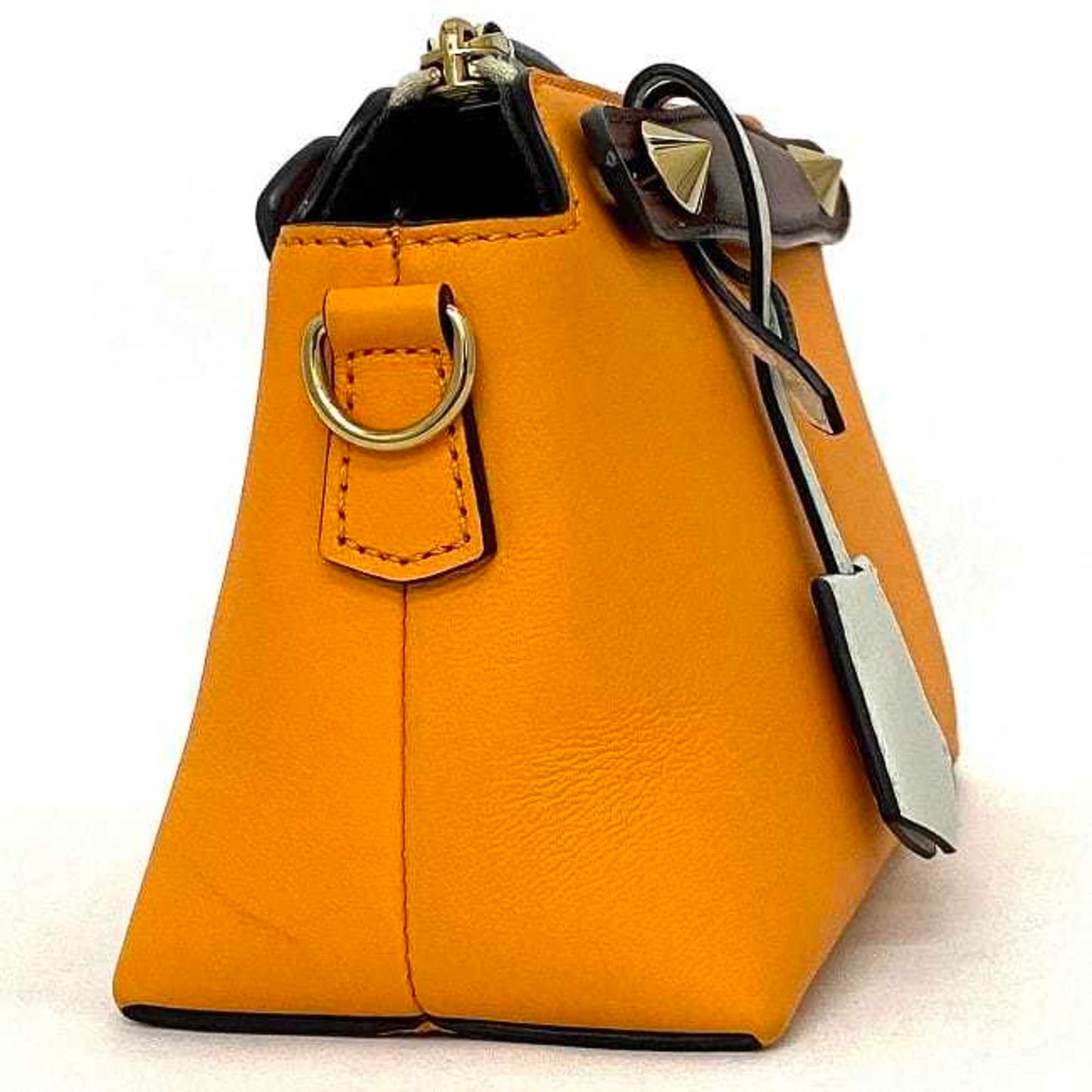 Fendi By The Way Mini, Orange, Leather, shoulder