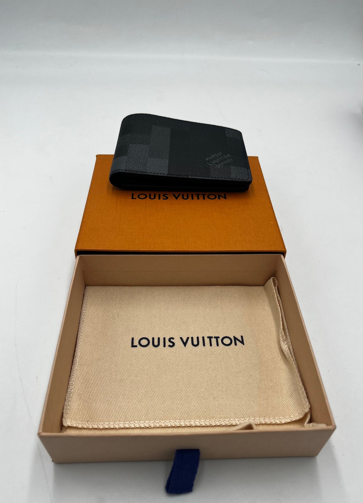 Louis Vuitton Slender Wallet Damier Graphite, Black, Leather, Wallet