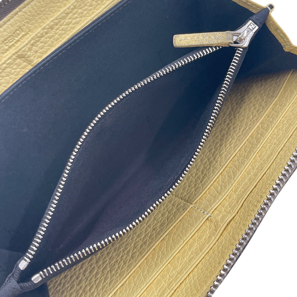 Fendi Forever Zip Around Printed Leather, Beige, Leather, Wallet