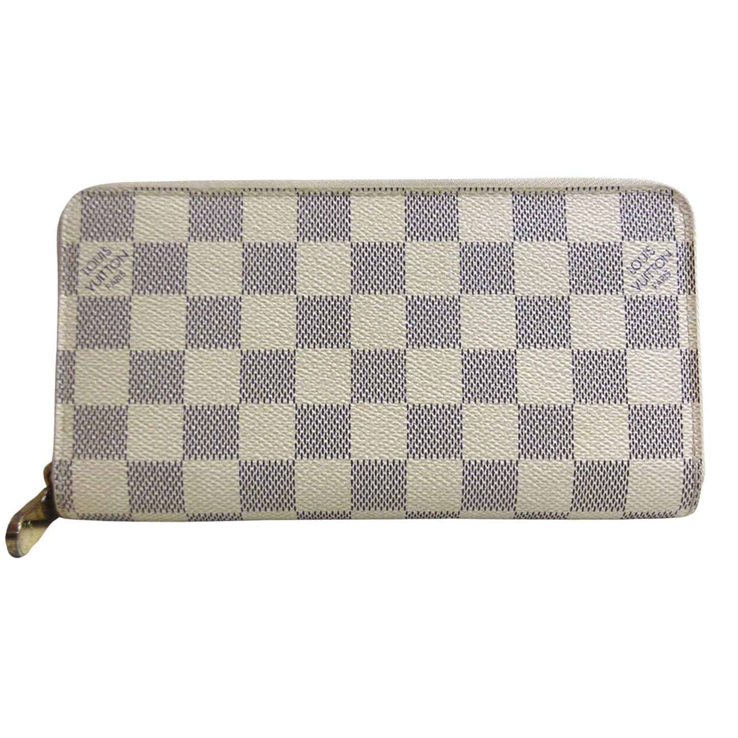 Louis Vuitton Zippy wallet, White, Canvas, wallet