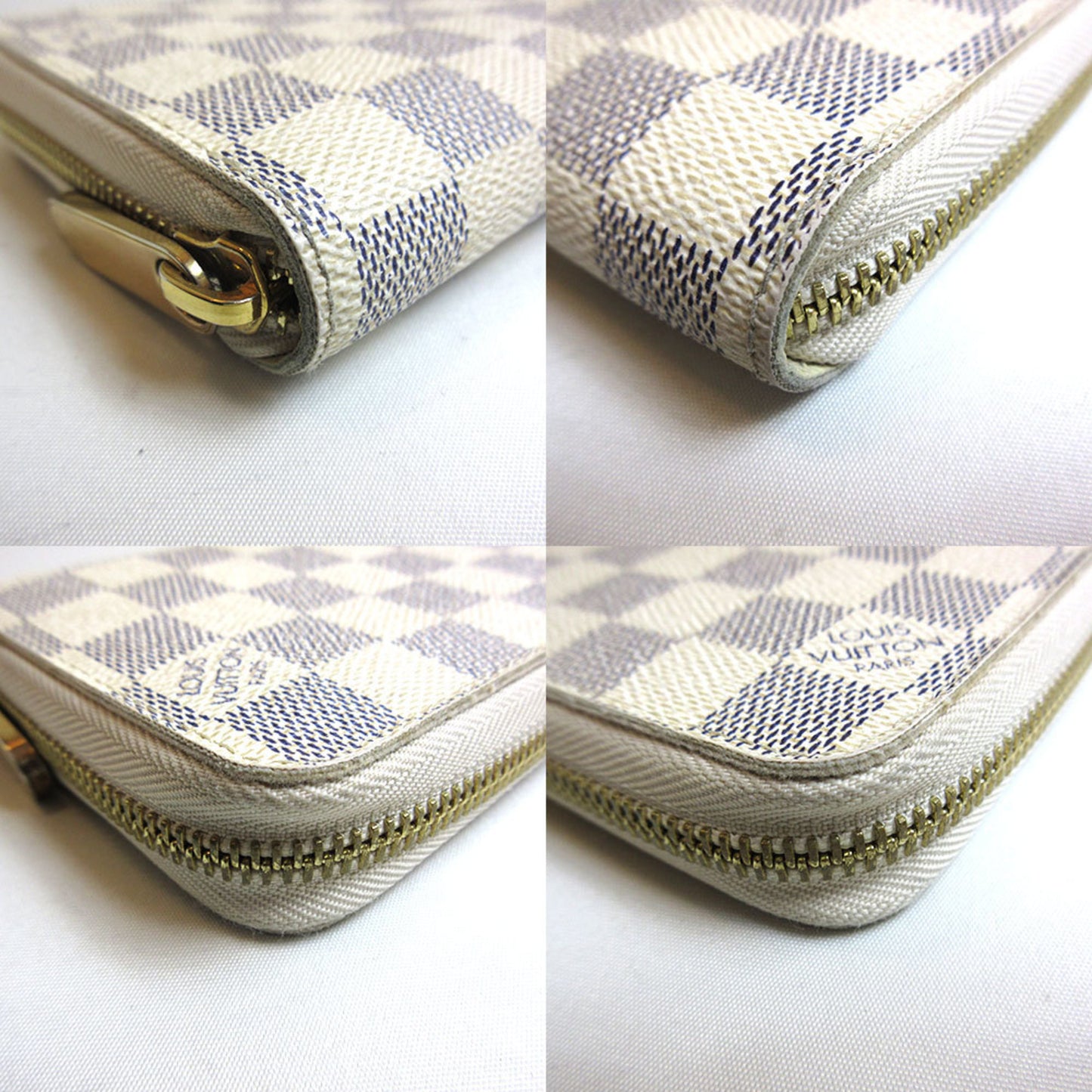 Louis Vuitton Zippy wallet, White, Canvas, wallet