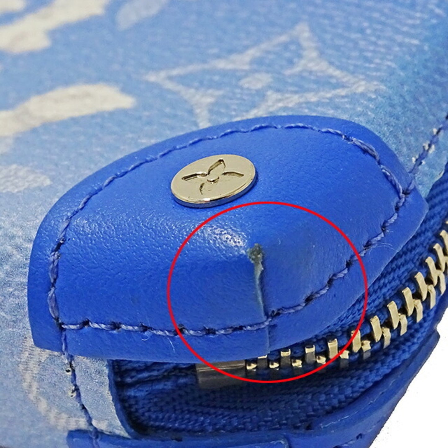 Louis Vuitton Porte-Monnaie Plat Coin Purse Monogram Multicolor, Blue, Canvas, Wallet