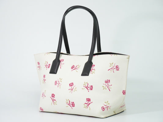 Loewe T Shopper Printed Canvas, White, Canvas, Tote Bag