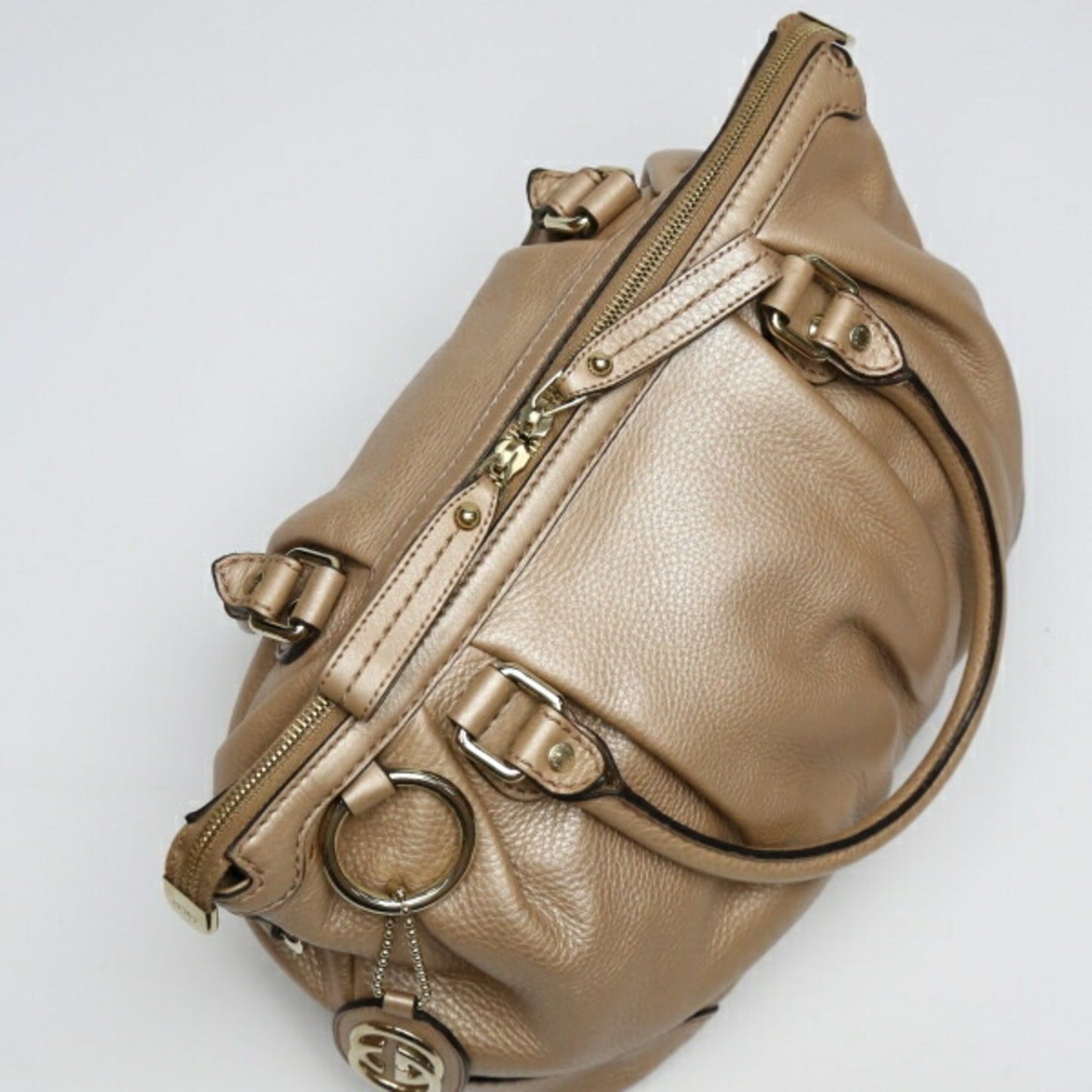 Gucci Sukey, Gold, Leather, handbag