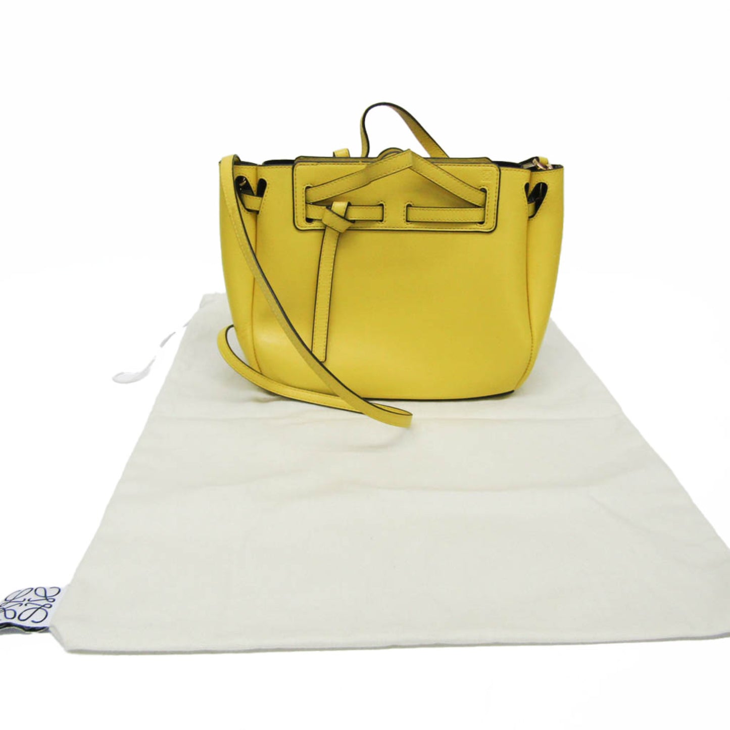Loewe Lazo, Yellow, Leather, handbag