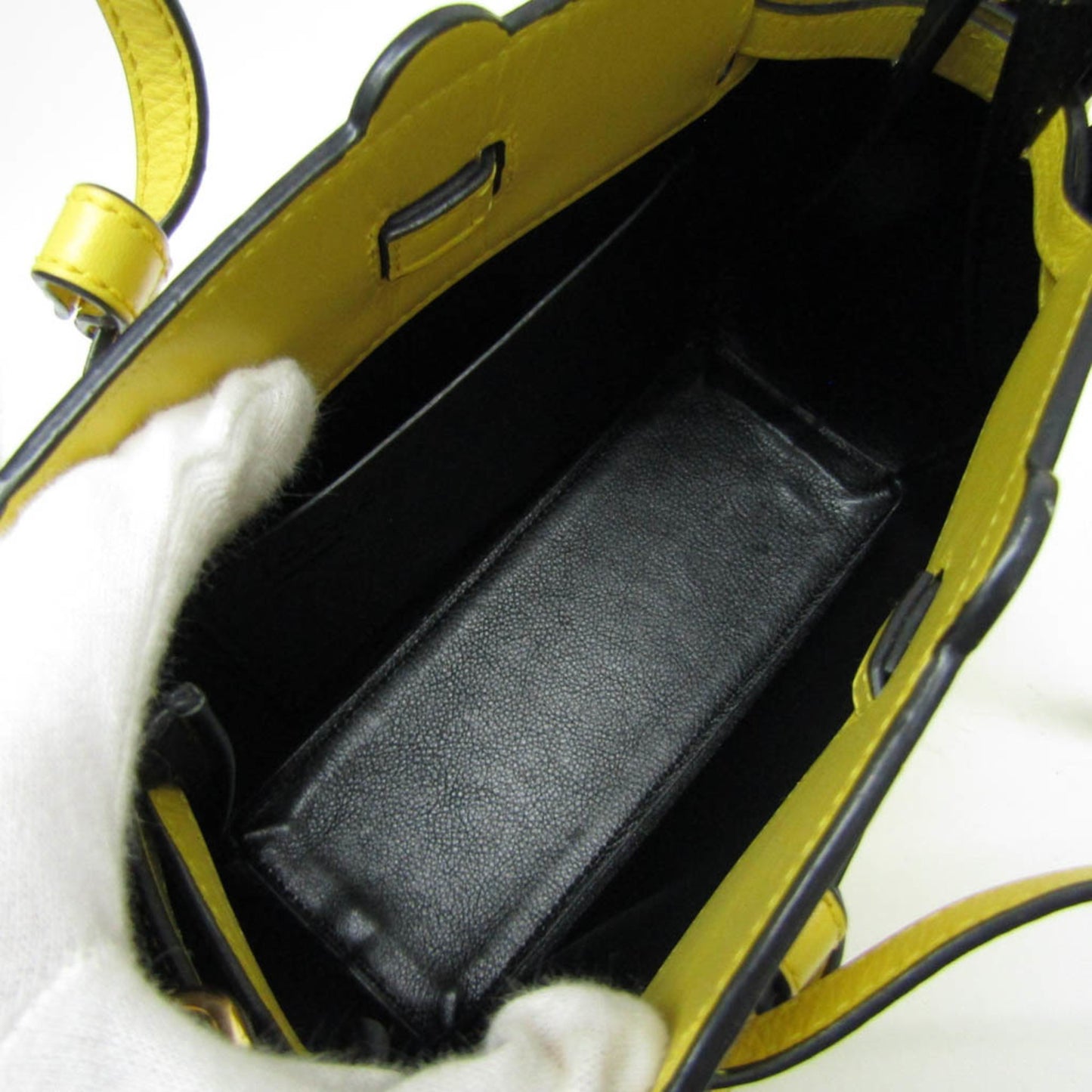 Loewe Lazo, Yellow, Leather, handbag