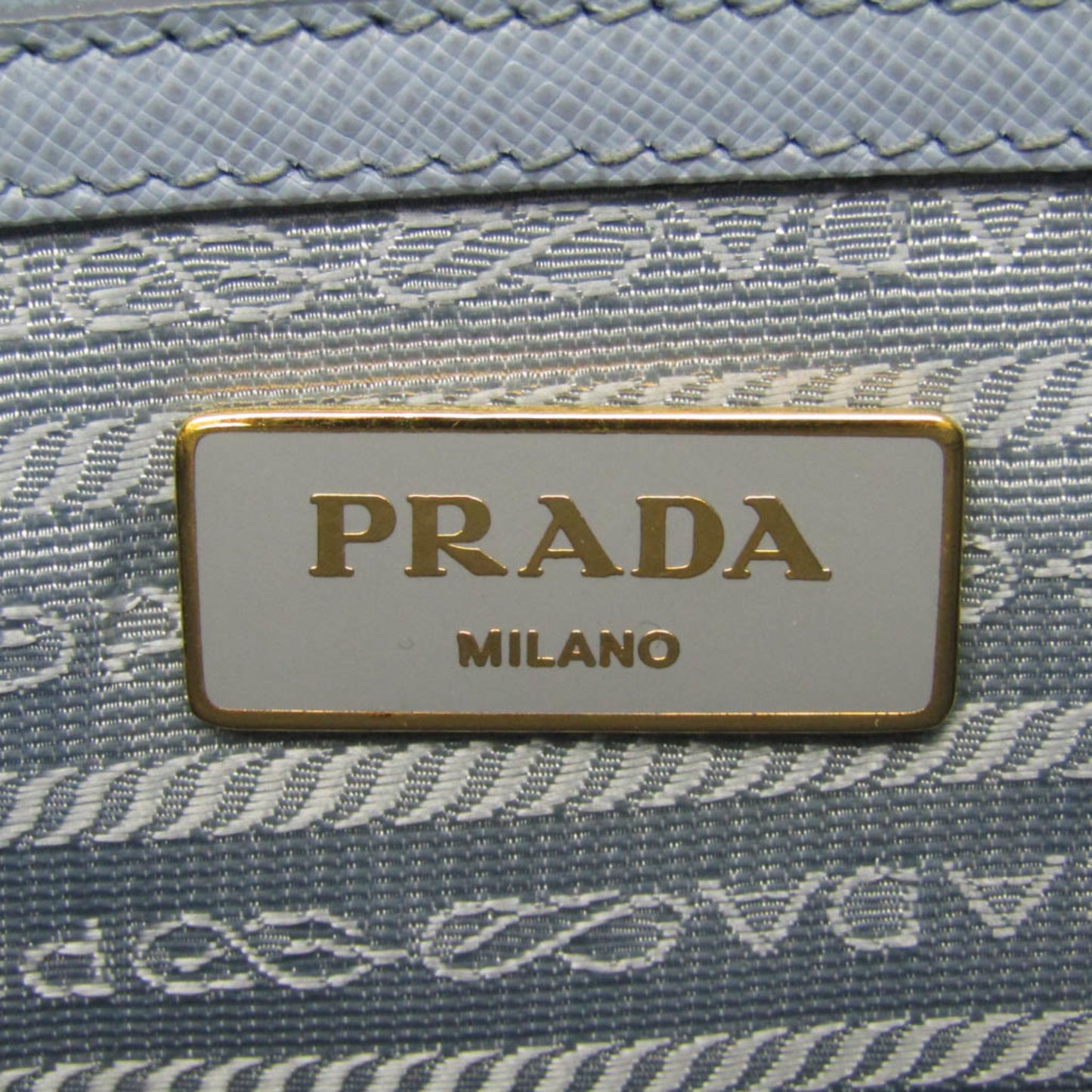 Prada Galleria, Blue, Leather, shoulder
