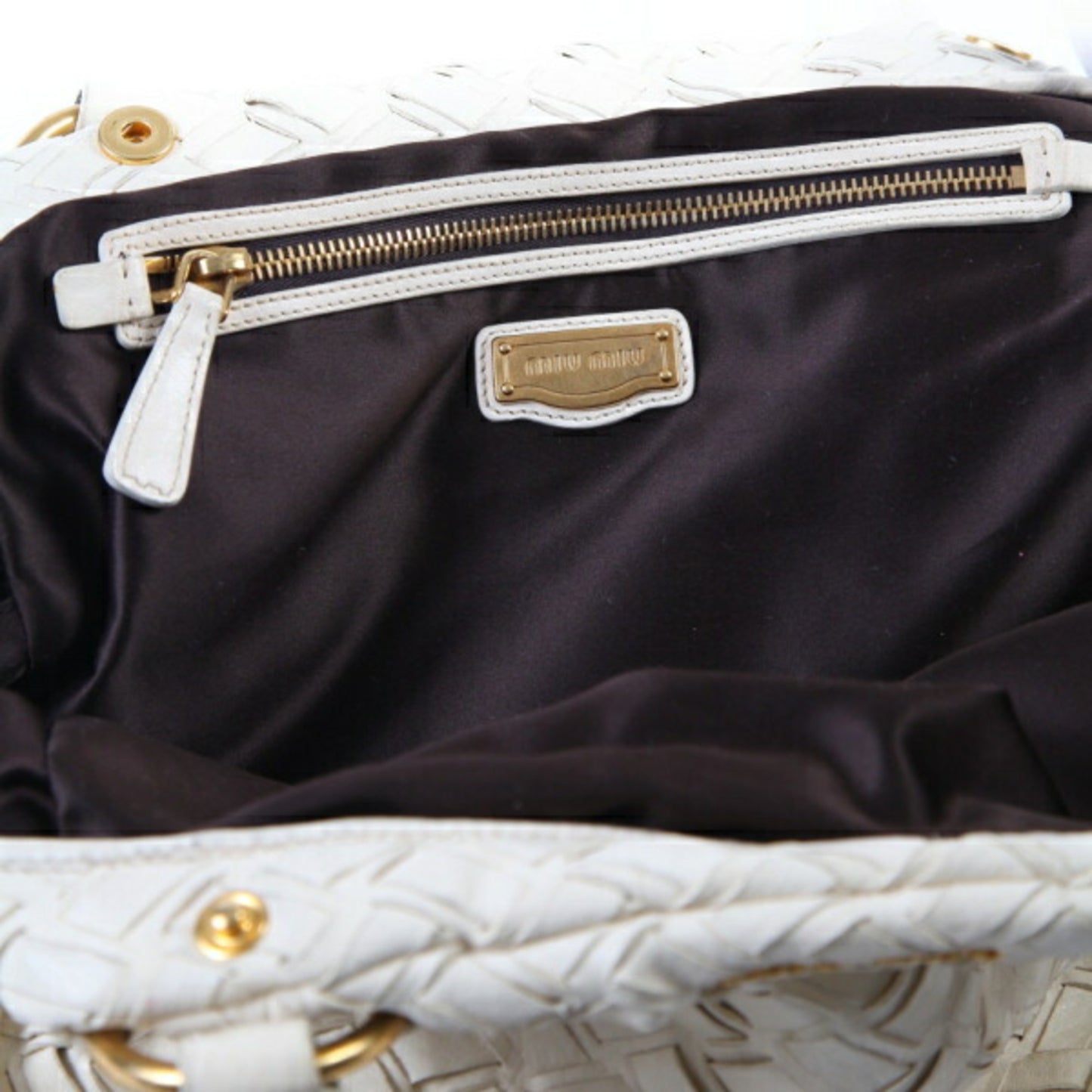Miu Miu, White, Leather, handbag