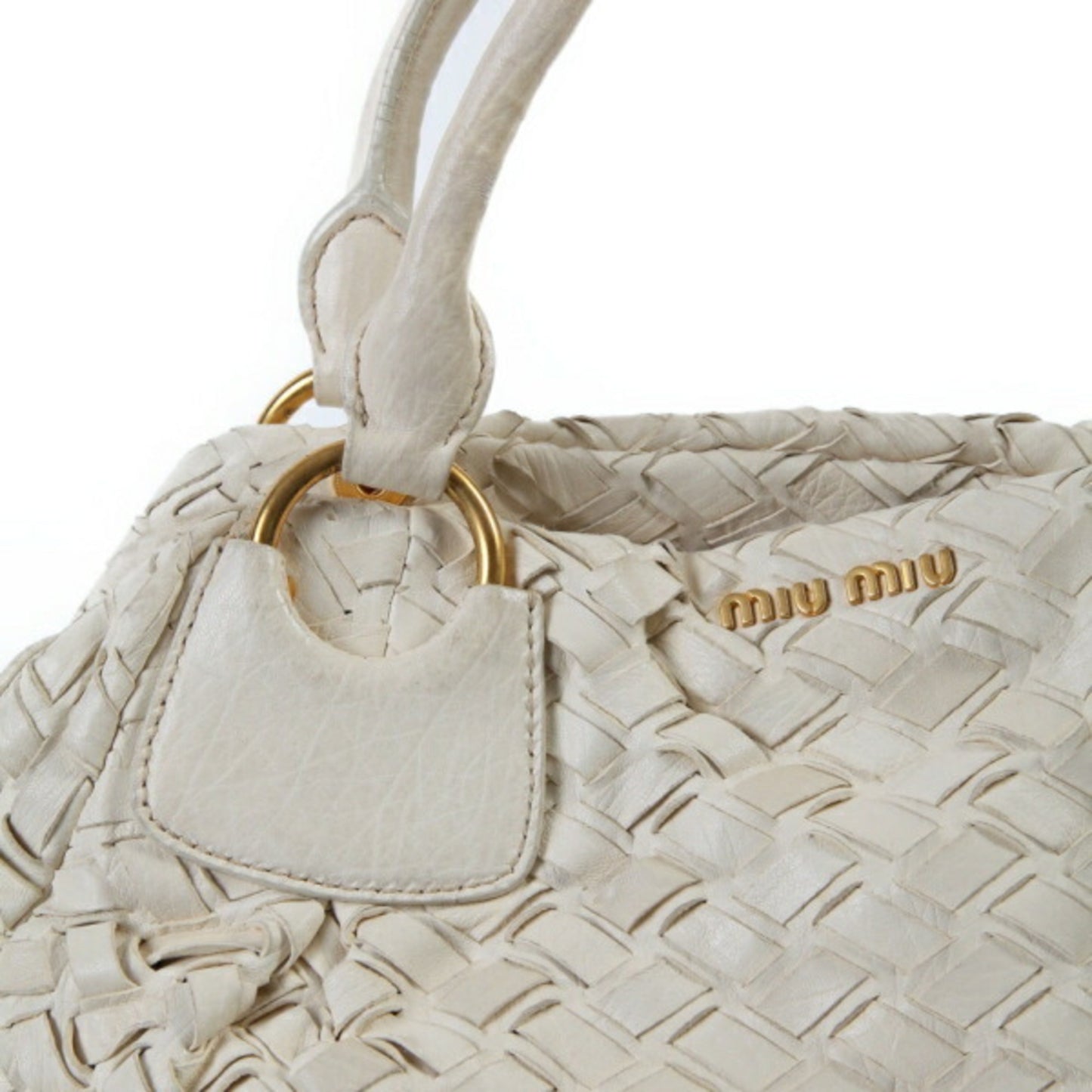 Miu Miu, White, Leather, handbag
