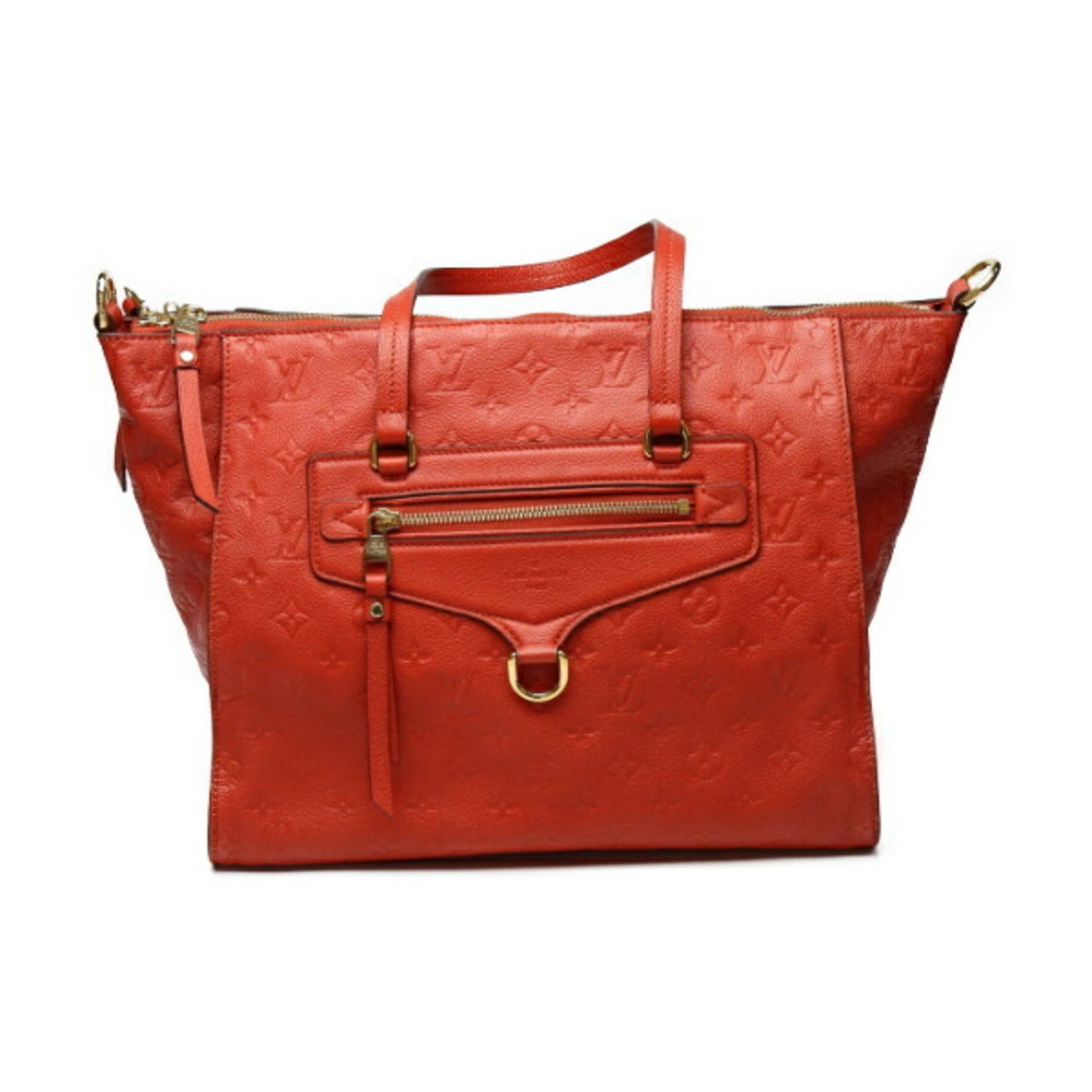 Louis Vuitton Lumineuse, Red, Canvas, tote