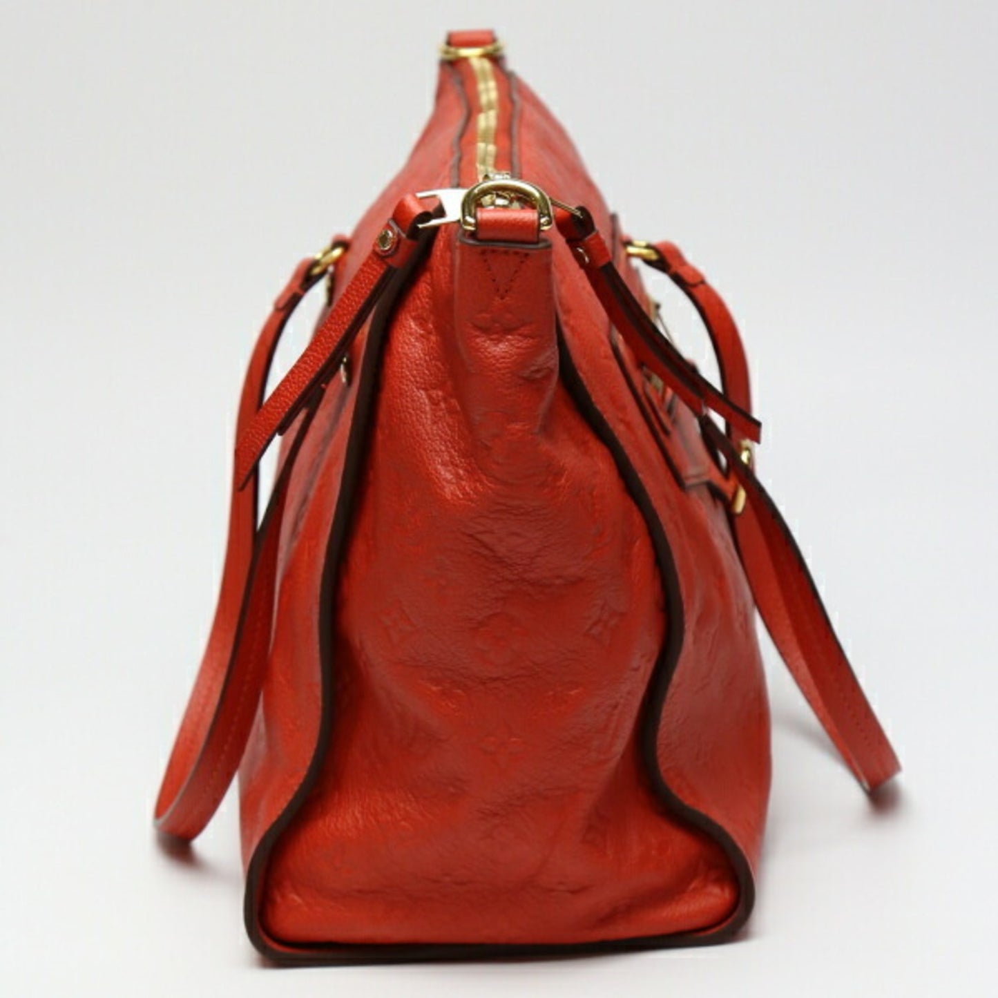 Louis Vuitton Lumineuse, Red, Canvas, tote