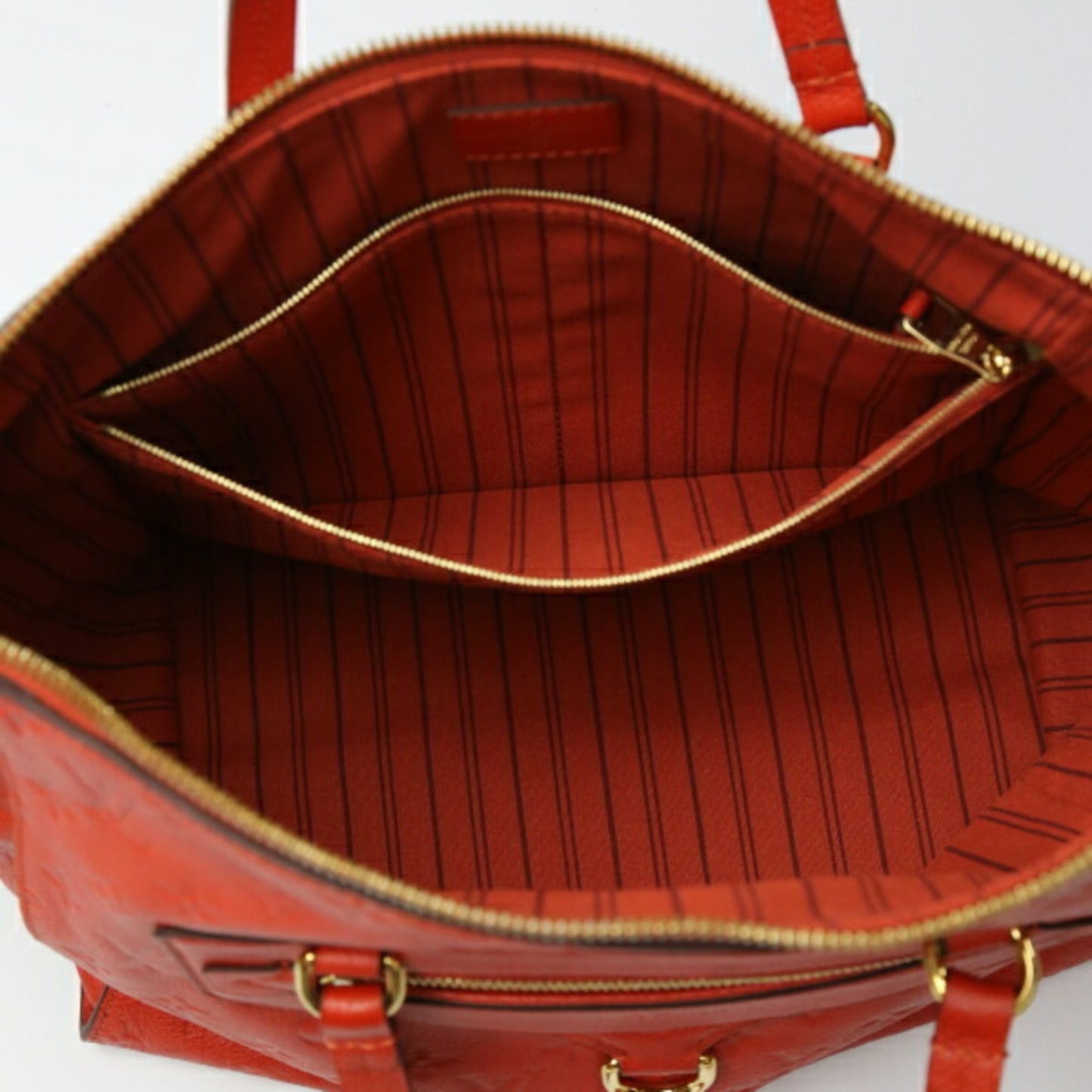 Louis Vuitton Lumineuse, Red, Canvas, tote