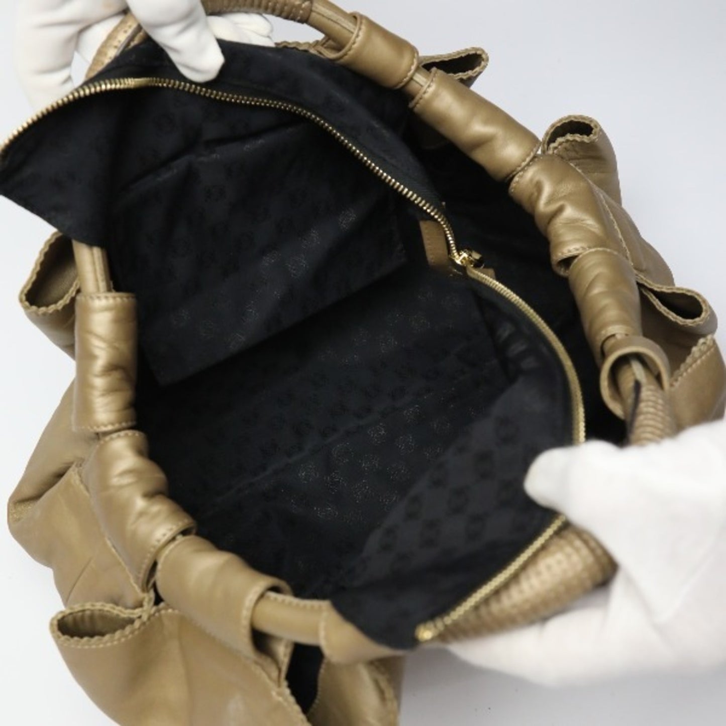 Loewe Nappa, Gold, Leather, handbag