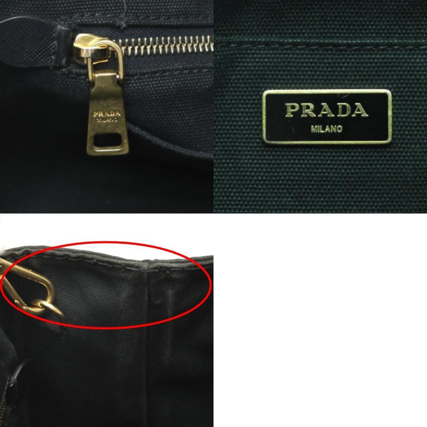 Prada Canapa, Black, Denim - Jeans, tote