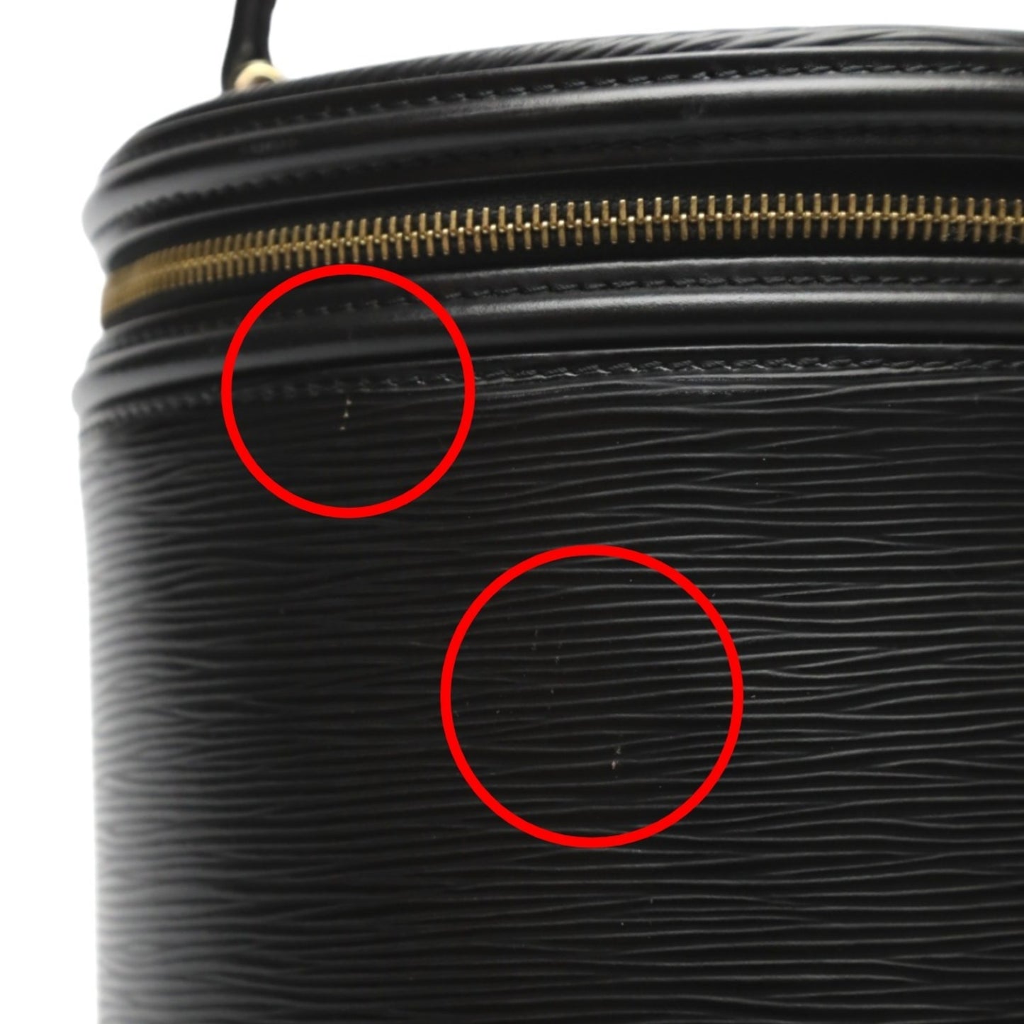 Louis Vuitton Cannes, Black, Leather, handbag