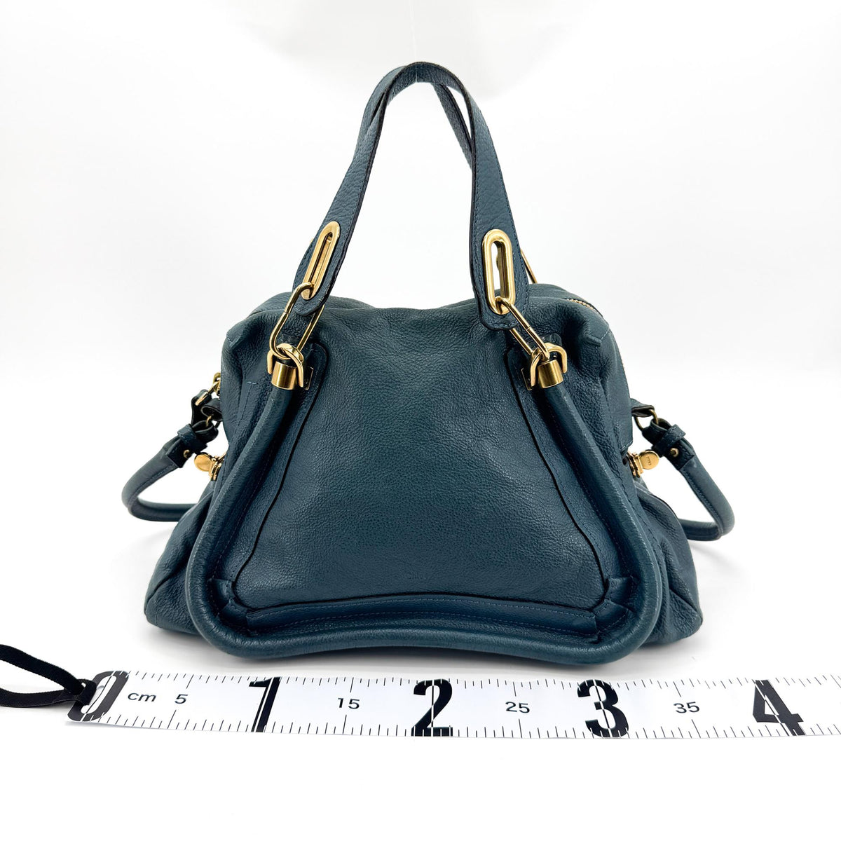 Chloe Paraty Quilted Leather, Blue, Leather, Handbag