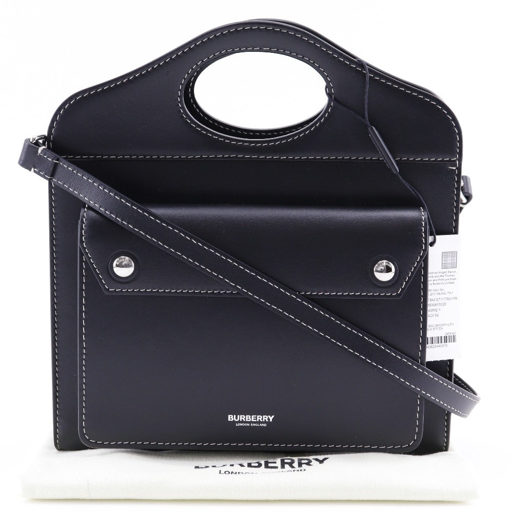 Burberry, Black, Leather, handbag