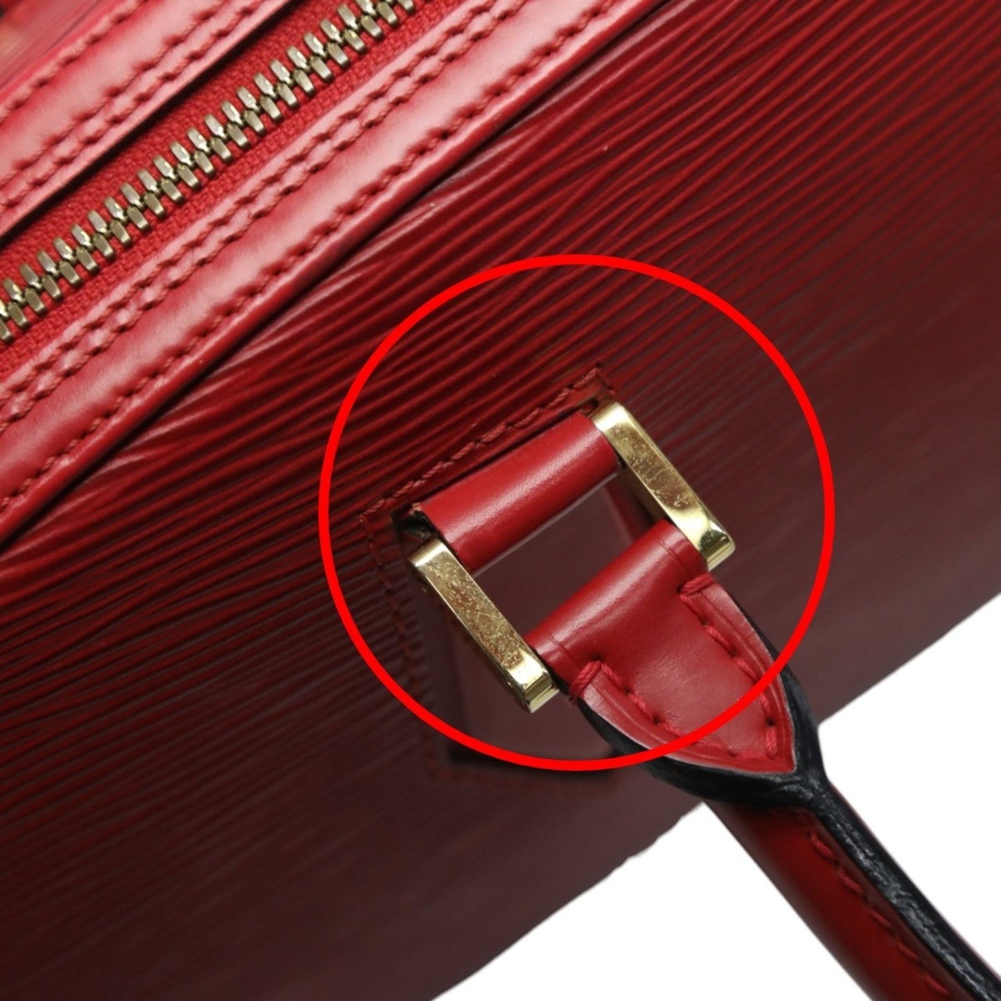Louis Vuitton Jasmine, Red, Leather, handbag