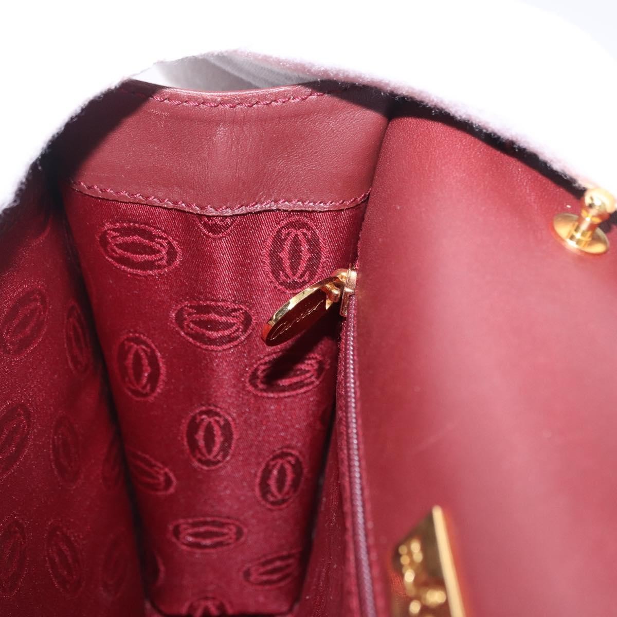Cartier Must de Cartier Clutch Leather, Burgundy, Leather, Clutch