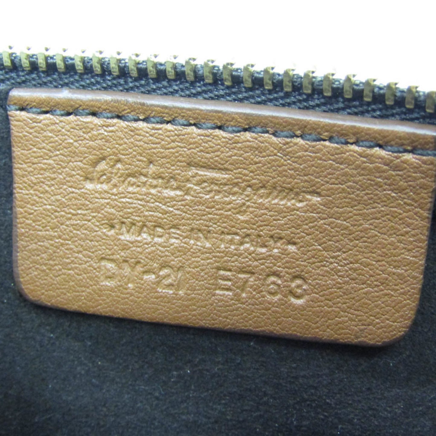 Salvatore Ferragamo Gancini, Brown, Leather, tote