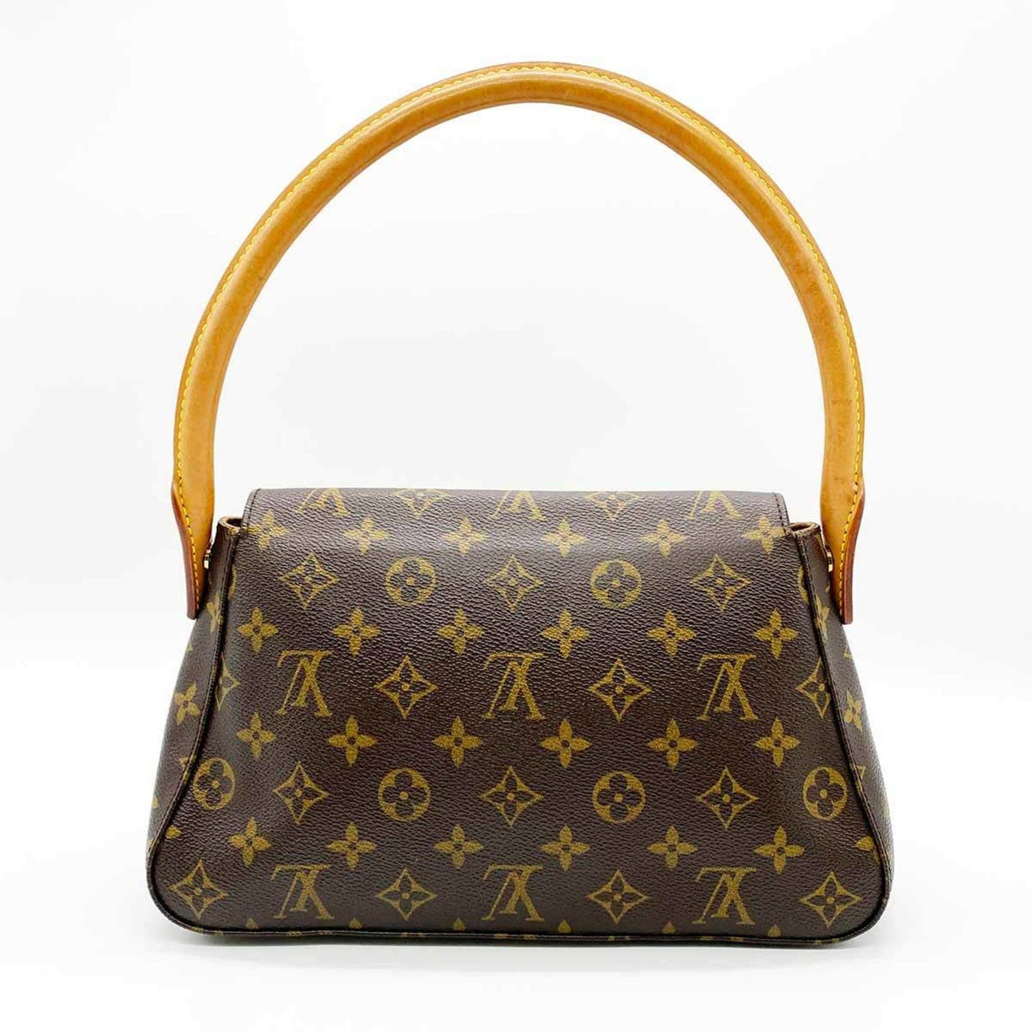 Louis Vuitton Mini looping, Brown, Canvas, shoulder