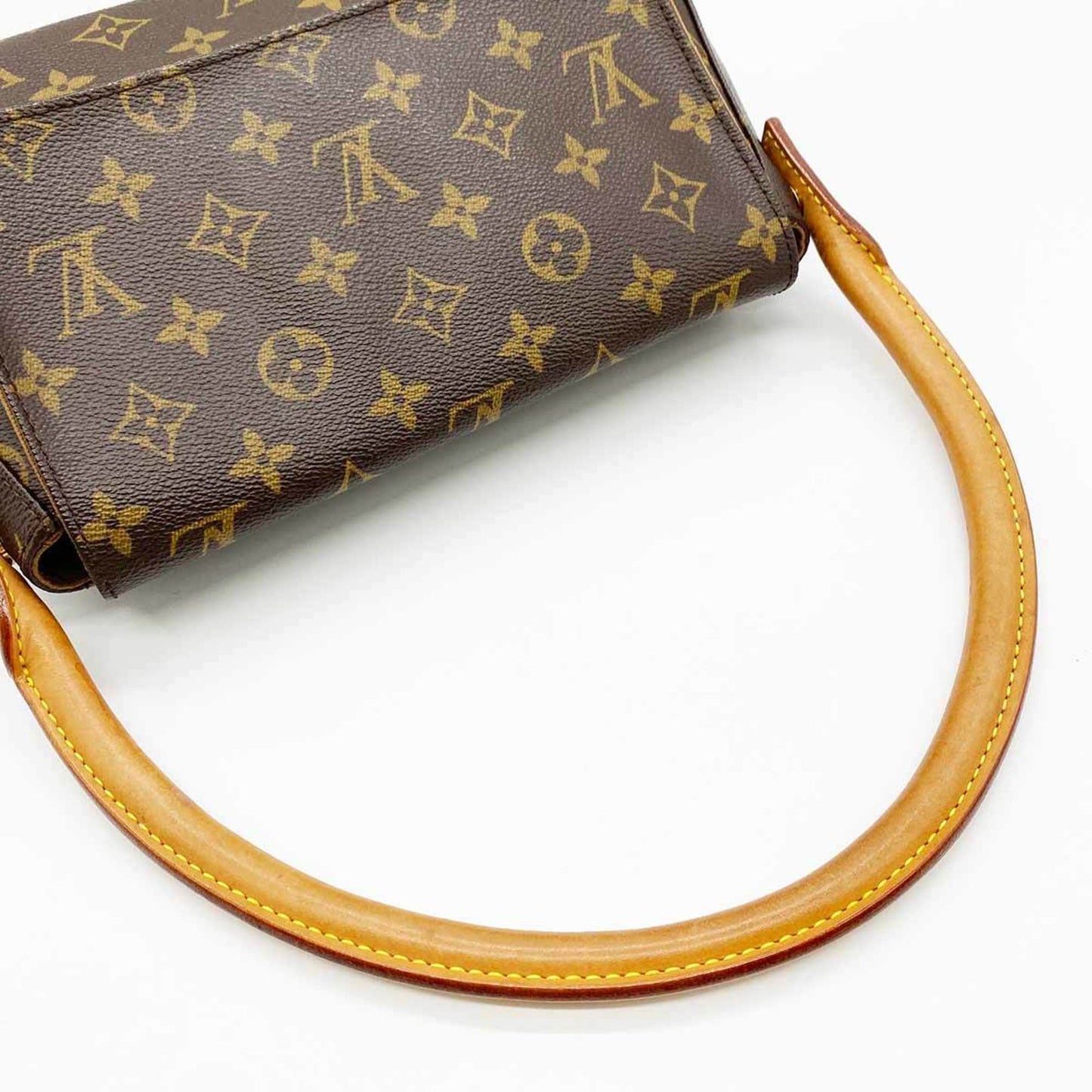 Louis Vuitton Mini looping, Brown, Canvas, shoulder