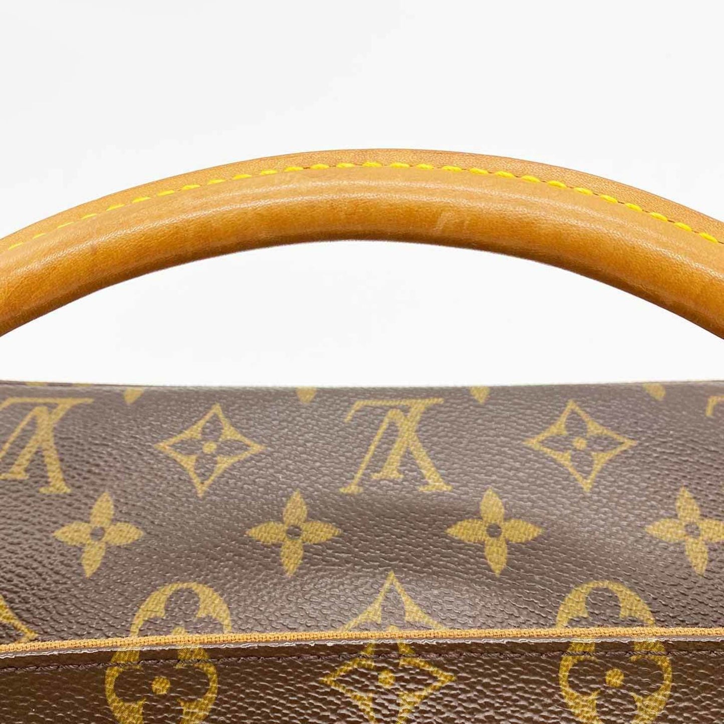 Louis Vuitton Mini looping, Brown, Canvas, shoulder