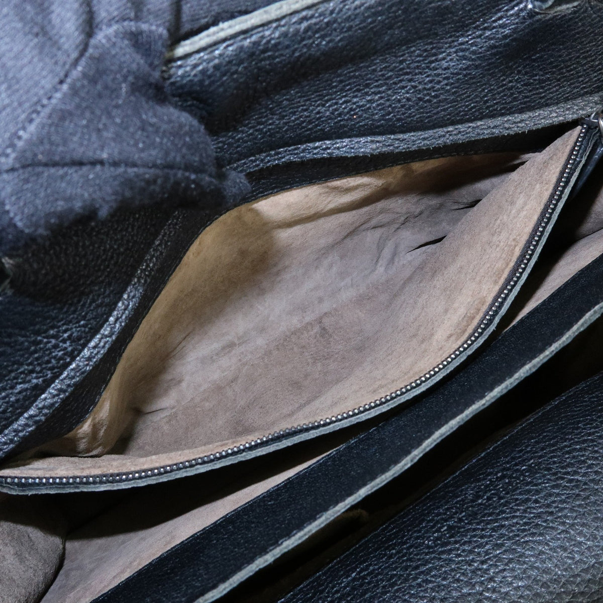 Bottega Veneta A-Shape Leather with Intrecciato Detail, Black, Leather, Tote Bag