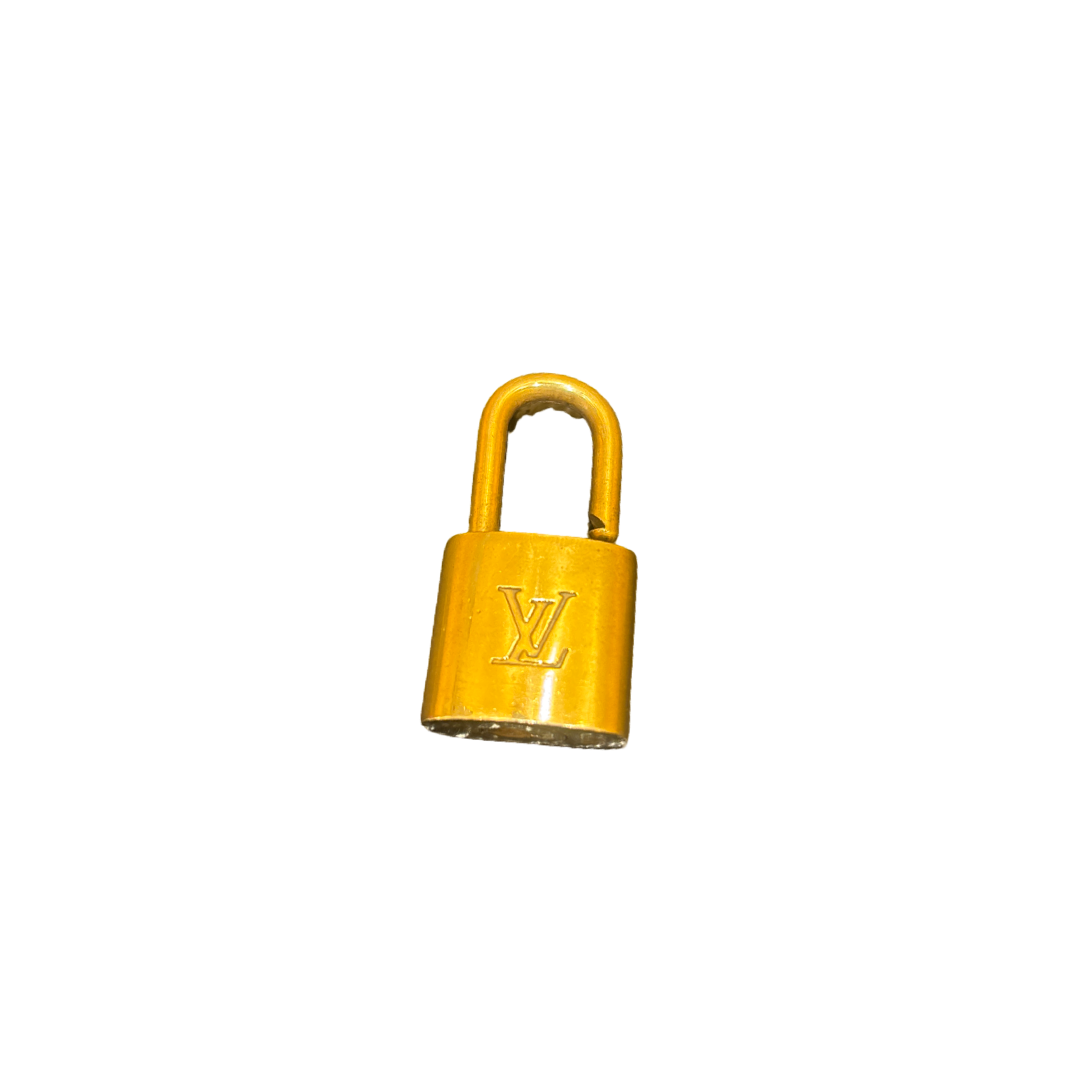Louis Vuitton Padlock and Key Logo Metal, Gold, Steel, Charm