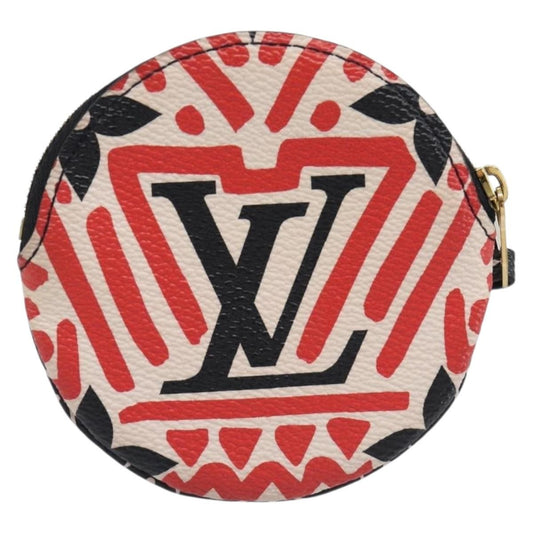 Louis Vuitton Round Coin Purse Limited Edition Crafty Monogram Giant, Red, Canvas, Clutch