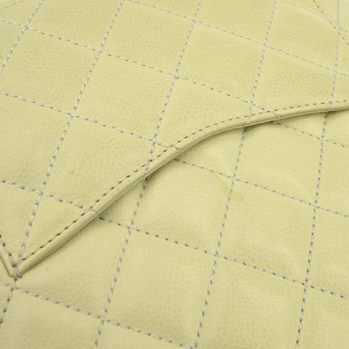 Chanel Petite Shopping Quilted Caviar, Green, Leather, Tote Bag