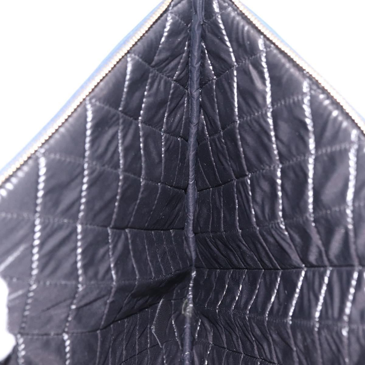 Chanel Bicolor Boy O Case Clutch Lambskin, Black, Leather, Clutch