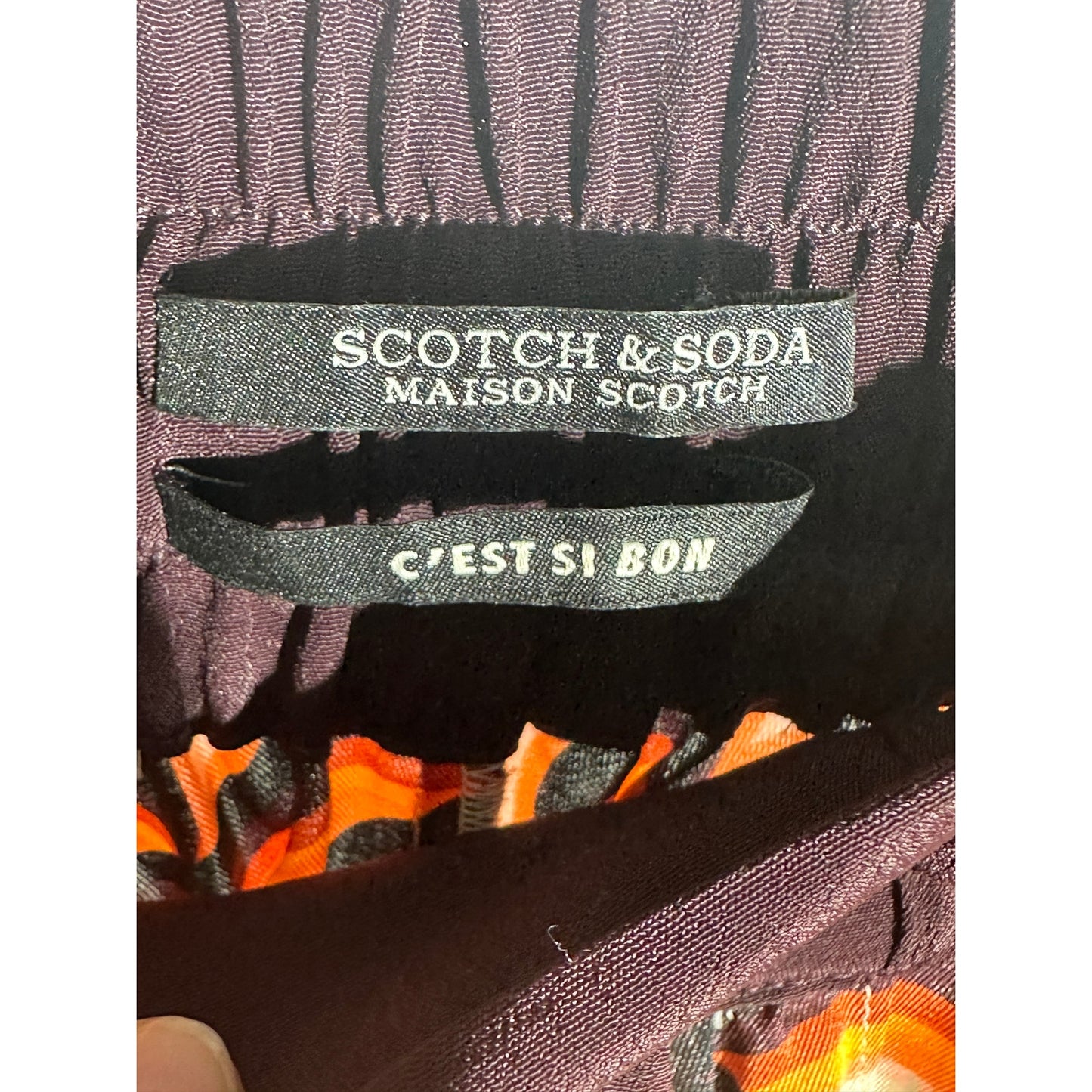 Scotch & Soda Abstract Print Wide Leg Pants
