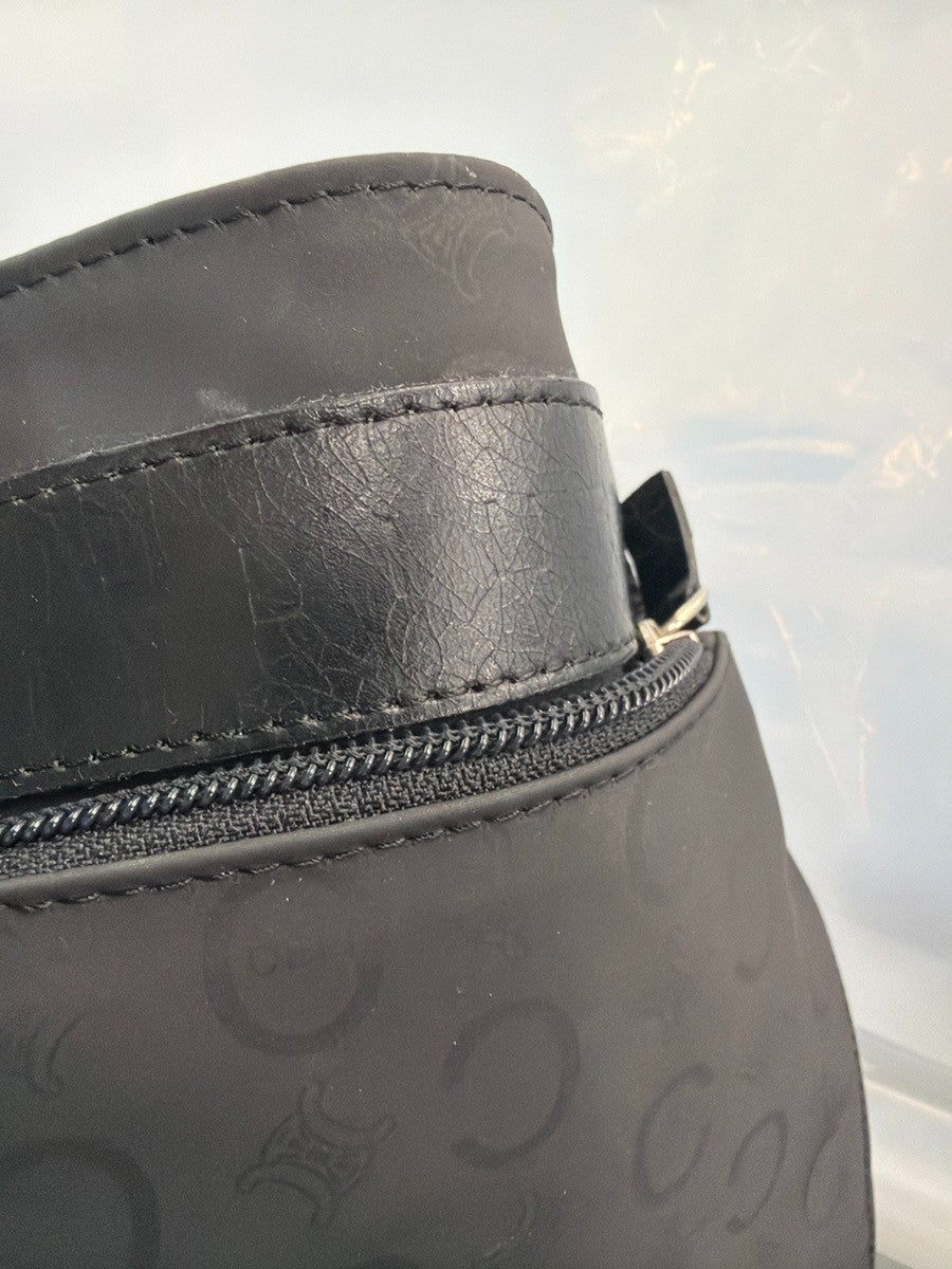 Celine Macadam waist Nylon, Black, Canvas, Backpack