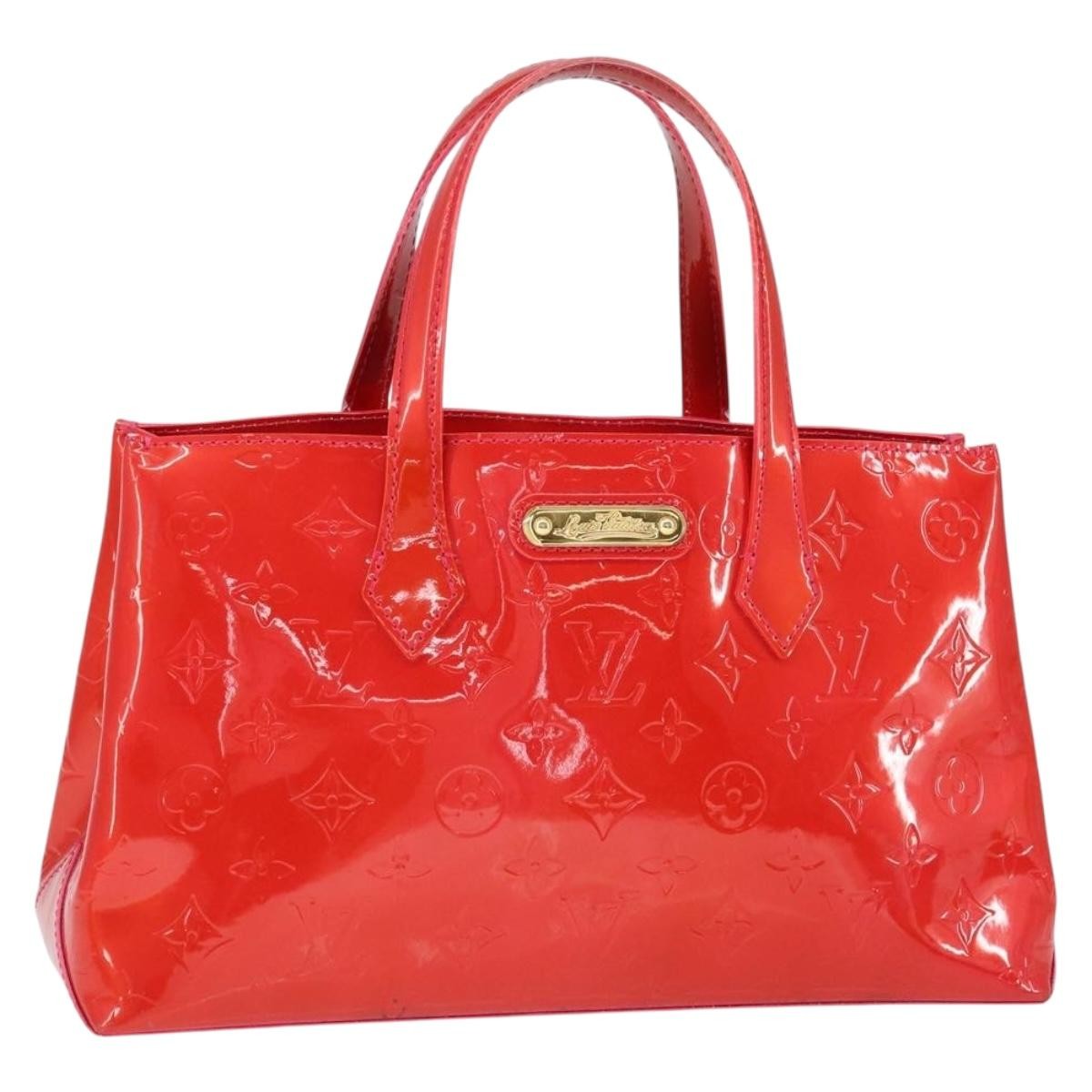 Louis Vuitton Wilshire Monogram Vernis, Pink, Patent Leather, Handbag