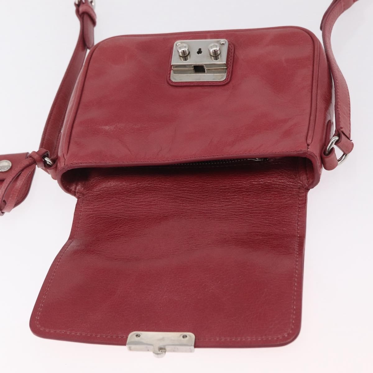 Miu Miu Madras Shoulder Leather, Pink, Leather, Crossbody Bag