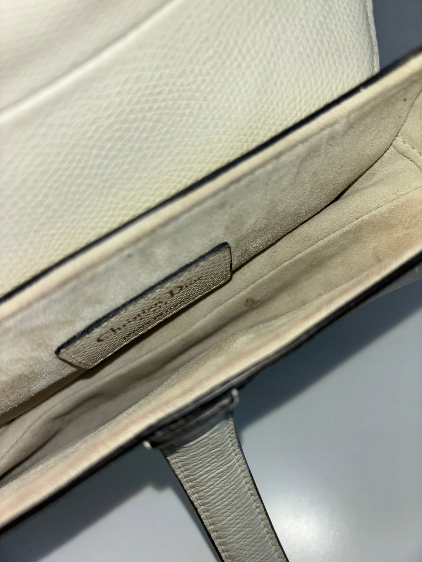 Christian Dior Ultra Matte Saddle Belt Bag Leather, Beige, Leather, Handbag