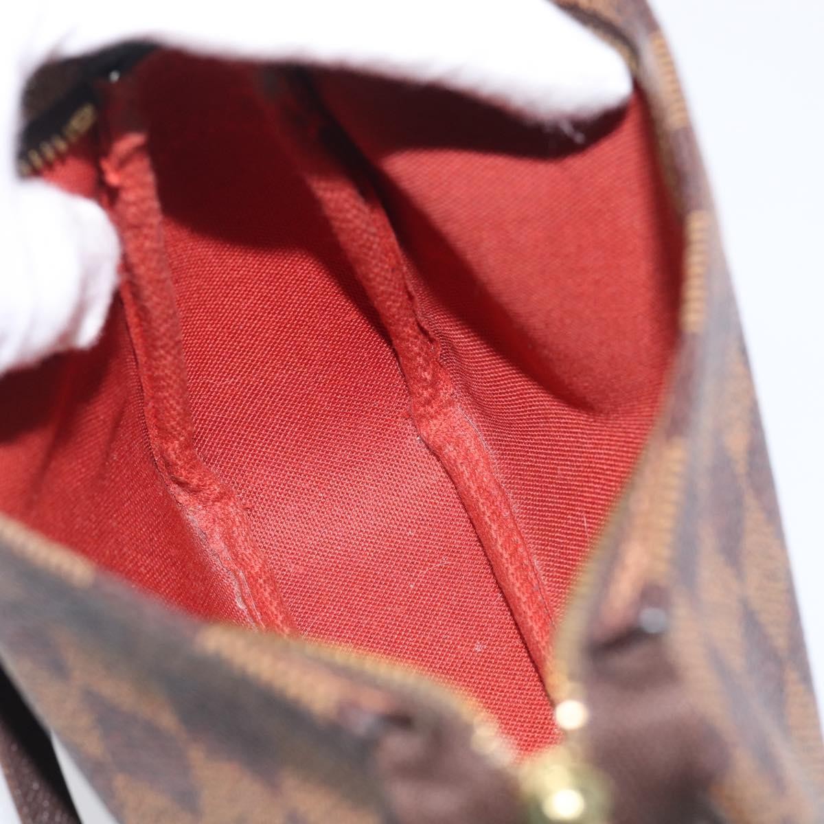 Louis Vuitton Trousse Make Up Damier, Brown, Canvas, Clutch