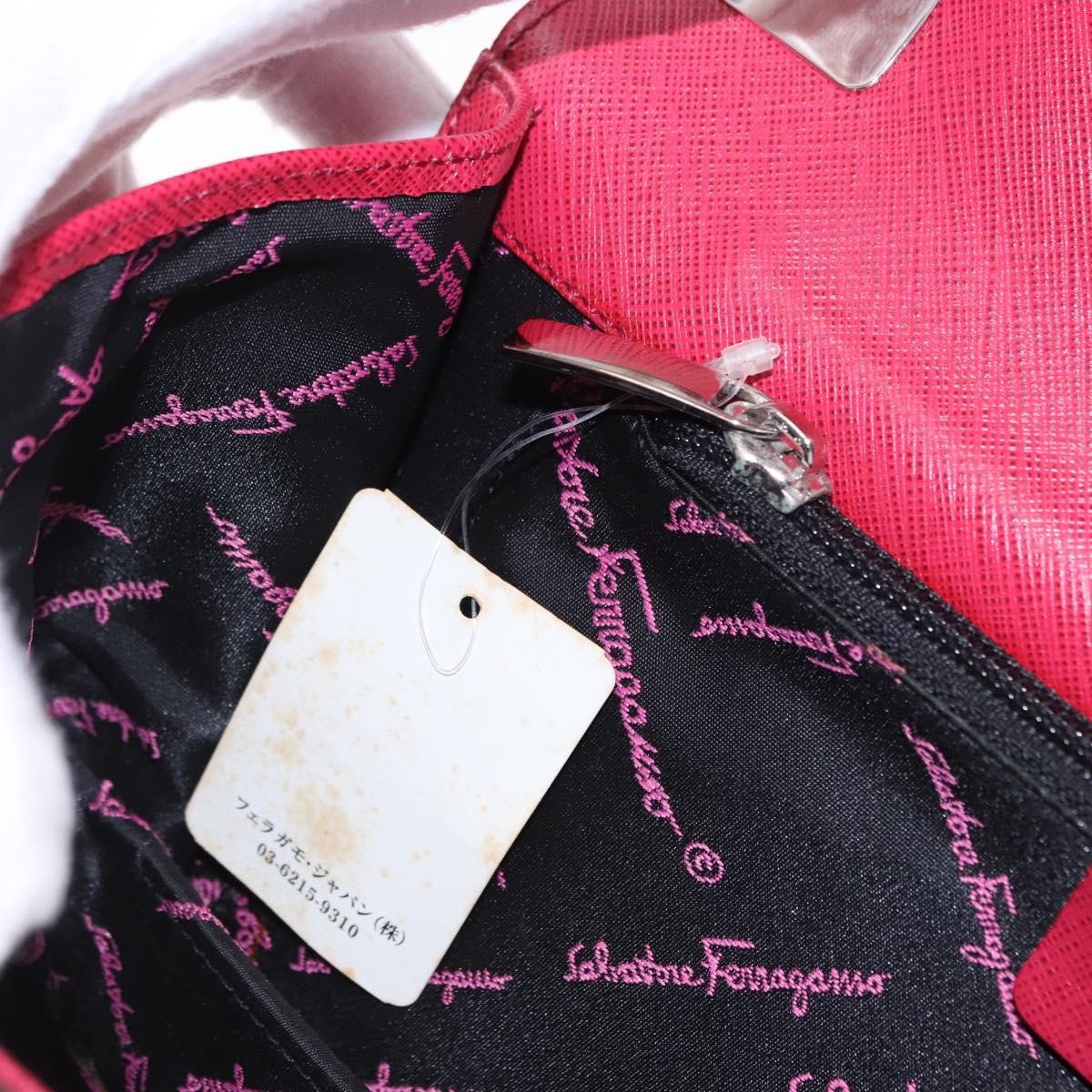 Salvatore Ferragamo Gancini Convertible Top Handle Saffiano Leather, Pink, Leather, Handbag