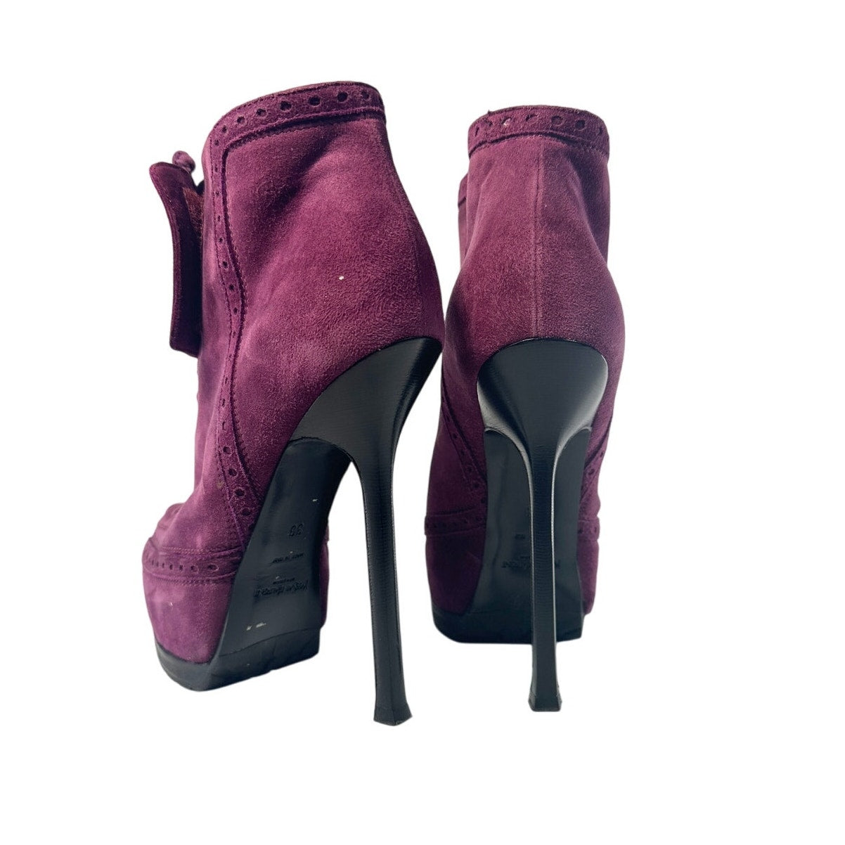 YVES SAINT LAURENT Lace Up Stiletto Boots